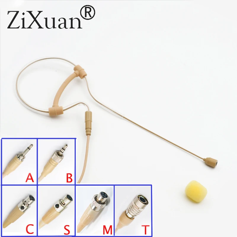 

Skin Color Mini Single Ear Hanging Omni Directional Condenser Headset Microphone For Sennheiser Shure akg Audio Technica