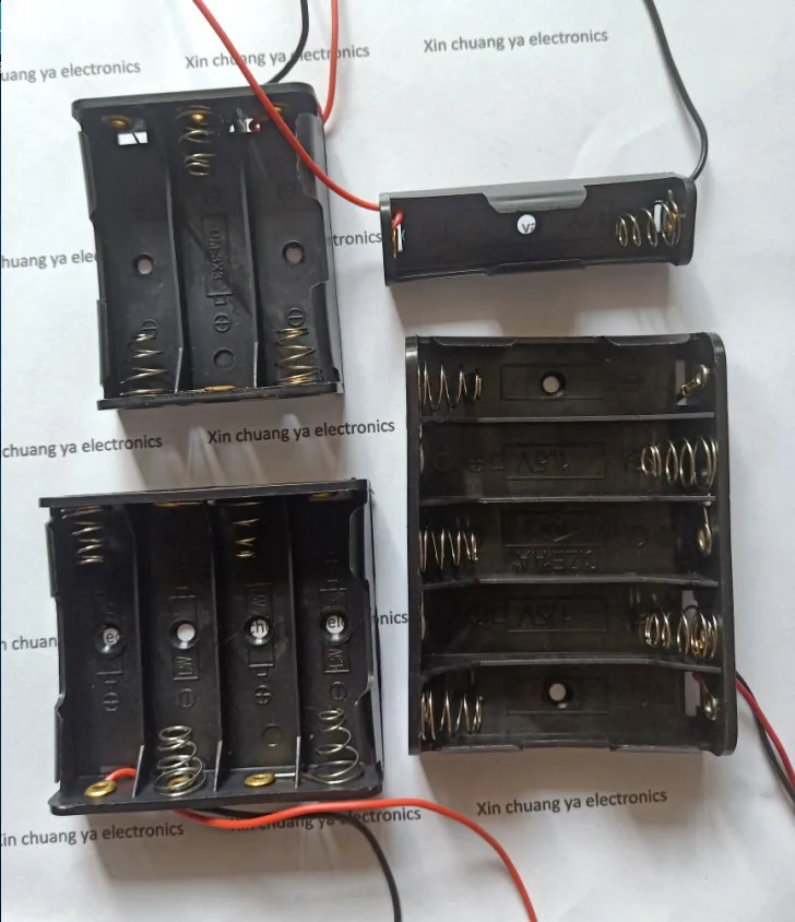 

1 2 3 4 5 6 8 10 AA Battery holder box base with wire - No.5 batteries 1.5V
