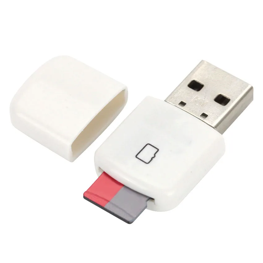 Высокоскоростной портативный мини USB 2,0 Micro SD TF T-Flash адаптер для чтения карт памяти для ПК 100 шт