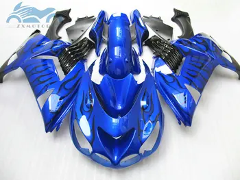 

Upgrade your Injection fairings kit for KAWASAKI Ninja ZX14R 2006-2010 2011 sports fairing kits ZX 14R 06-11 blue flames parts
