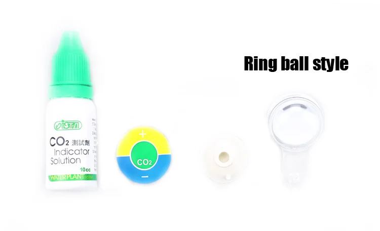 ISTA для стеклянного аквариума CO2 индикатор с 10cc тестовой жидкостью - Цвет: Ring ball style