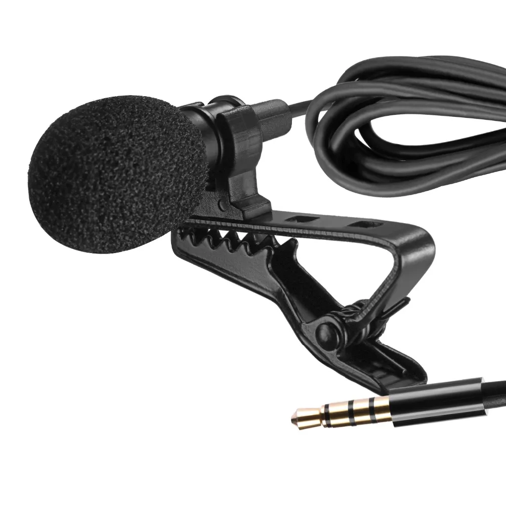

Neewer Lavalier Recording Condenser Mic, Mini Hands Free Clip-on Lapel Compatible with Apple iPhone Android & Windows Smartphone