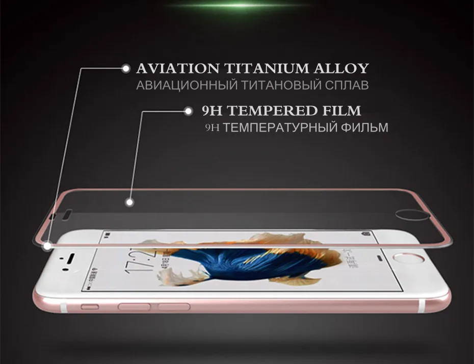 7D Aluminum Alloy Tempered Glass For iPhone 8 Plus 7plus 6s 6 Full Screen Protector Protective On The For iPhone XS X SE 5S 7D 8 (16)
