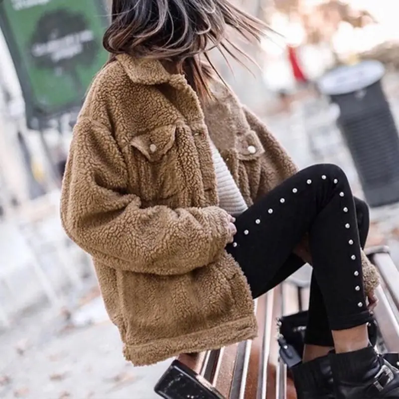 

Faux Fur Coat Women Khaki Wine Red Army Green Fur Coat Femme Long Sleeve Overcoat Plus Size Flurry Fur Jackets for Winter V1