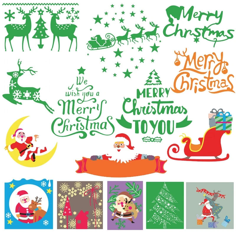 

Christmas Series dies Santa Claus Reindeer Tree Metal Cutting Dies for Scrapbooking and Cards Making Paper Craft Dies Gift