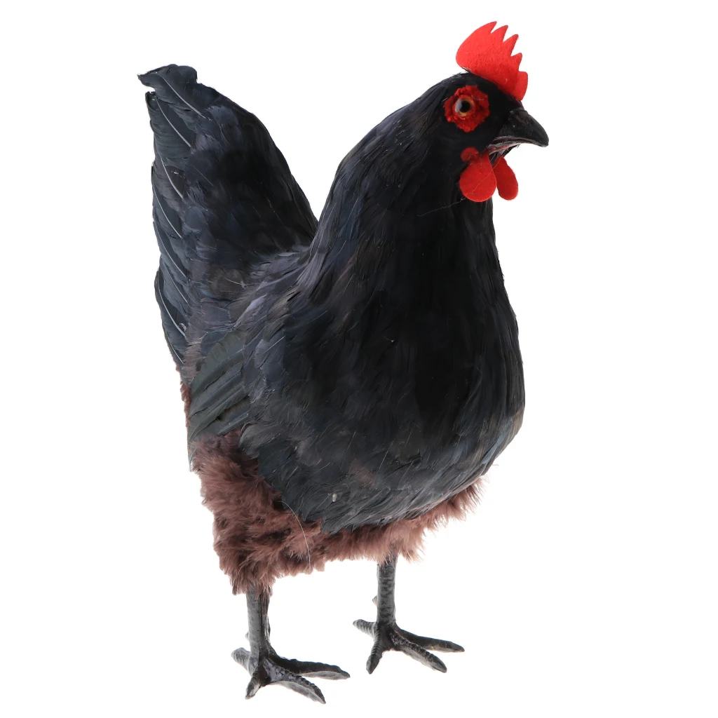 Lifelike Big Rooster Simulation Realistic Farm Animal Photo Prop