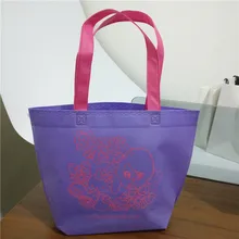 1000 шт./лот многоразовые нетканые сумки с нижней, без сбоку пользовательскими печати логотипа компании промо-сумки