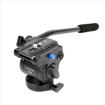 

XILETU LS-4 Handgrip Video Photography Video Camera Fluid Drag Tripod Head with Quick Release for DSLR Camera Camcorder Shooting