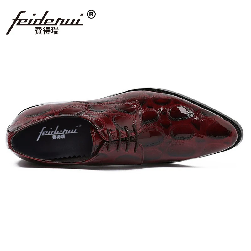 Tinto Zapatos Boda Diseñador Partido Vino Hombre De Punta Del Fk42 Planos Oxfords Vestido Derby Hombres Nupcial Lujo Formal Cuero Italiano wgYwxqS