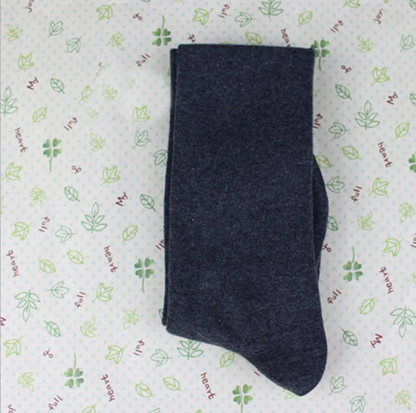 Toivotukasia, длинные носки, 80% хлопок, выше колена, женские чулки до бедра - Цвет: dark grey