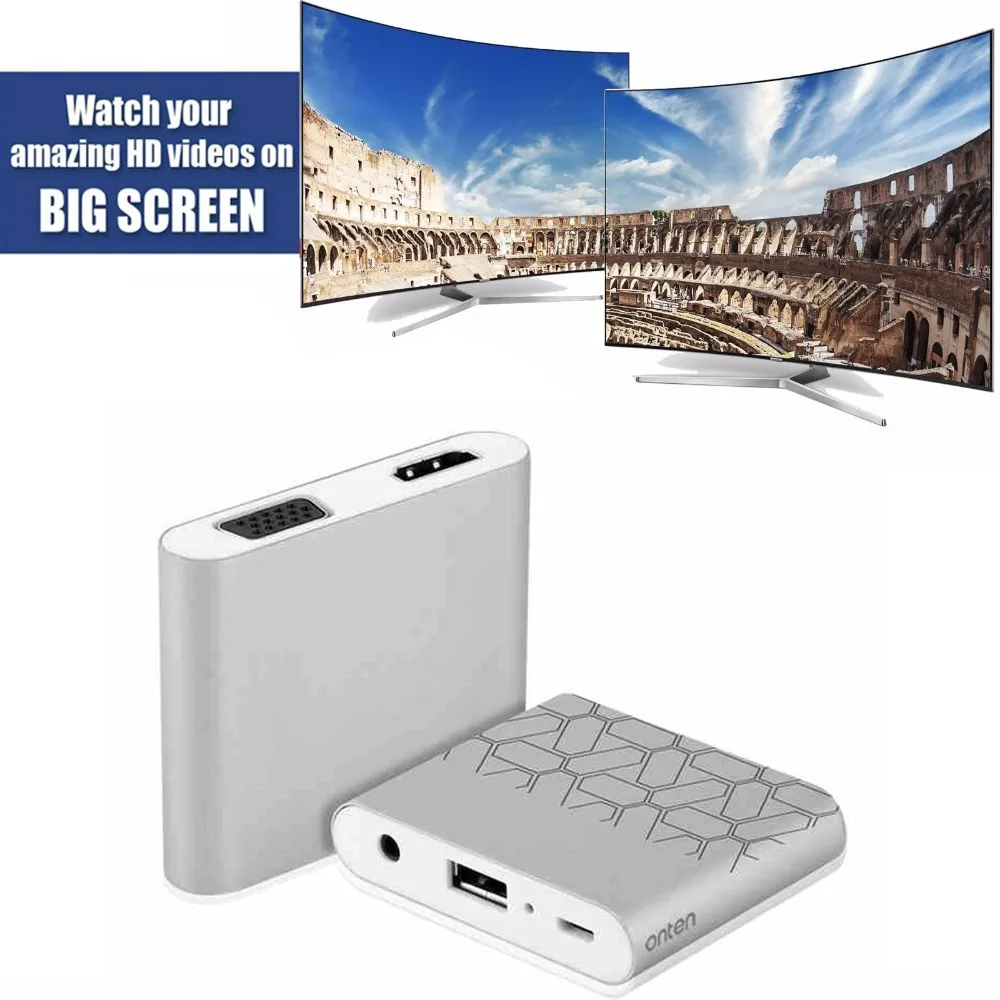 Цифровой AV адаптер телефон планшет Аудио Видео к HDMI ТВ проектор VGA для iPhone 5 6 7 Plus 8