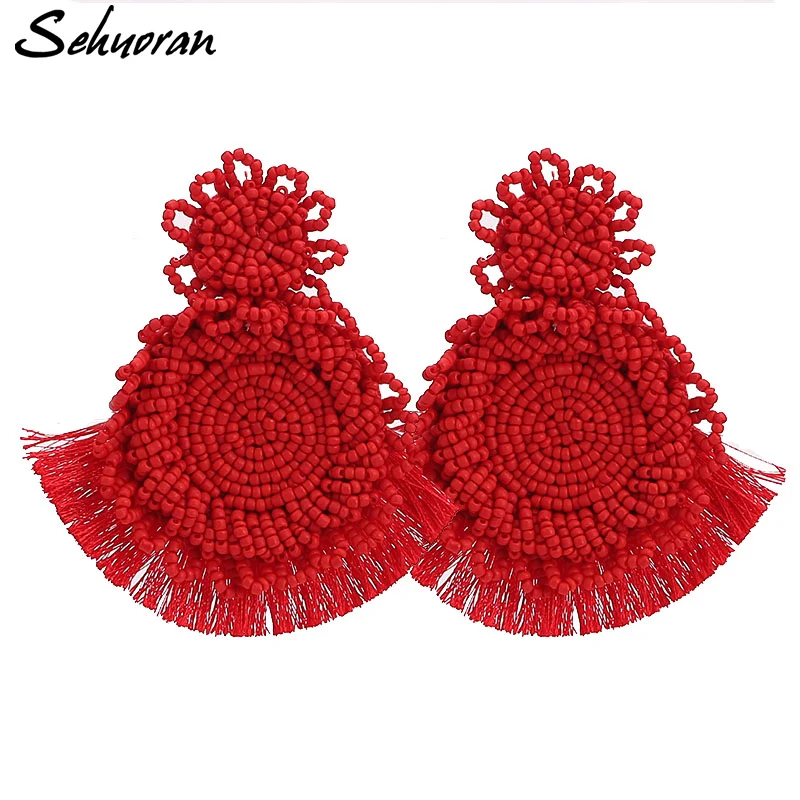 Серьги-капельки Sehuroan Oorbellen серьги-капельки Voor Vrouwen Kleurrijke сережки sierden модные