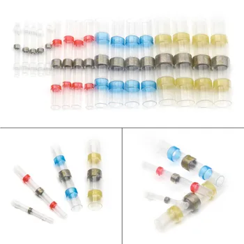 

Waterproof Heat Shrinkable Solder Sleeve Tube Wire Seal Connectors 4Sizes Electrical Wire Cable Welding Butt Terminal 100pcs