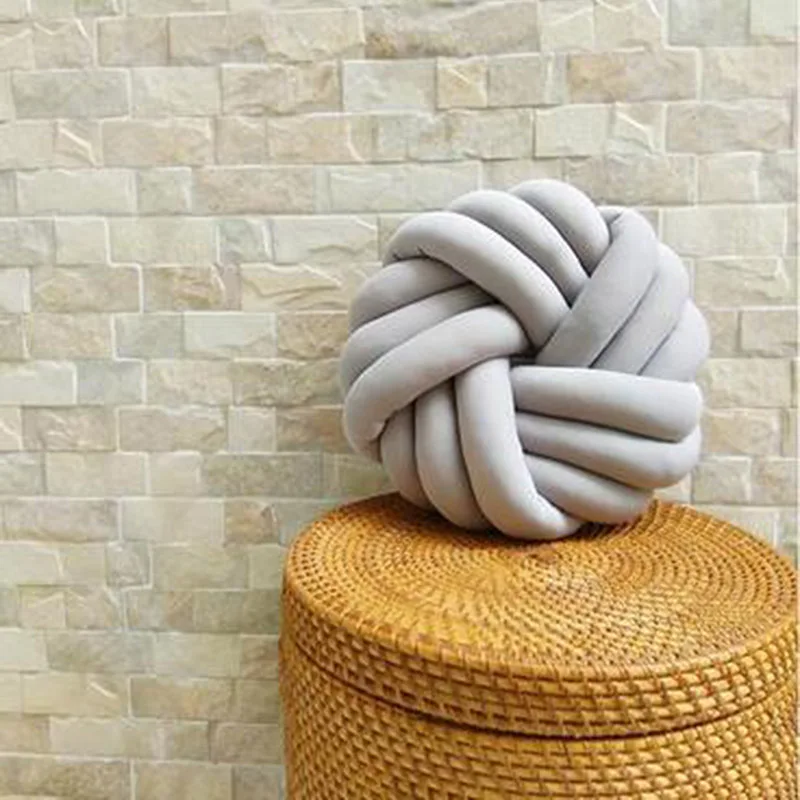 INS New Nordic Style Denmark Knot Handmade Creative Knotted Cojines Pillow Decorative Sofa Sitting Cushion Almofadas Coussin | Дом и сад
