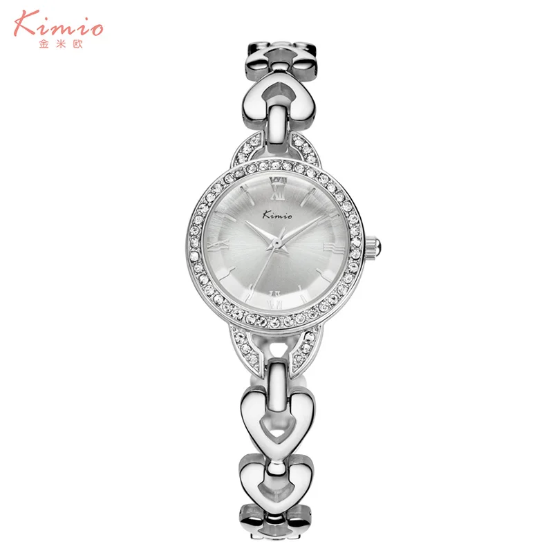 

KIMIO Luxury Brand Luxury Quartz Women Watches Diamond Clock Ladies Dress Gold Wristwatch With Female Hours Relogio Feminino
