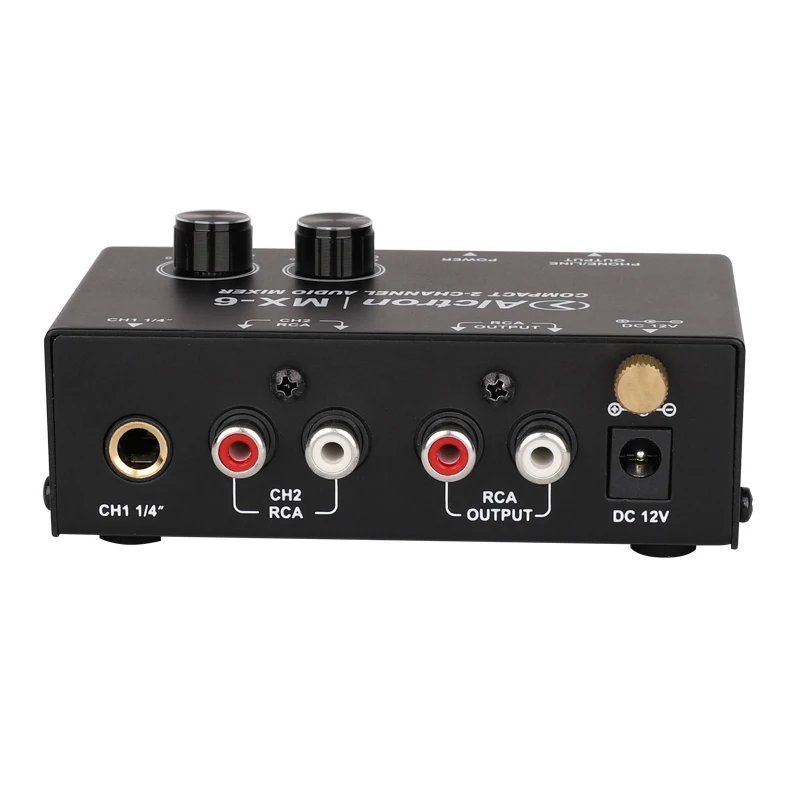 Alctron MX-6 компактный 2-х канальный аудио смеситель для кухни для выступления, студия звукозаписи