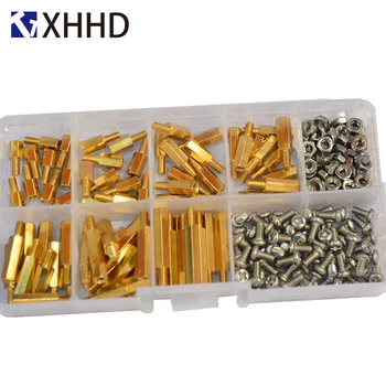 

M3 Hex Brass Male Female Standoff Pillar Mount Threaded Hexagon PCB Motherboard Spacer Bolt Screw Nut Assortment Kit Set Box