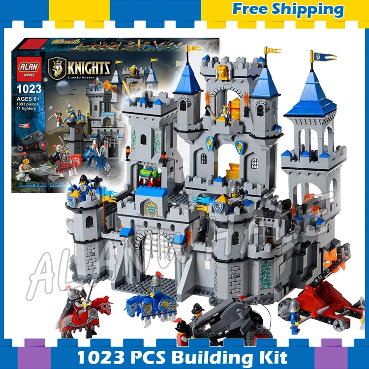 

1393pcs Medieval Lion Royal Castle Knights Kingdoms Carriage Dragon Tower Raid Model Building Block Sets Compatible With lego