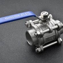 304 из нержавеющей стали трехсекционный сварный шаровой клапан DN15 20 25 промышленный прямой шаровой клапан Быстрый открытый клапан