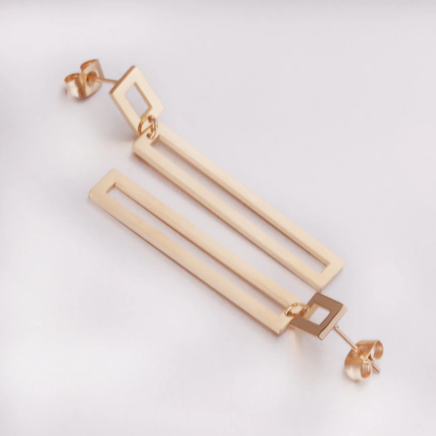 Модные серьги LUXUSTEEL из нержавеющей стали с геометрическим рисунком новинка 2018