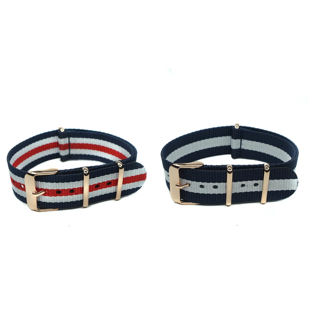 

20 мм нейлоновый ремешок Bnad из волокна, ремешок для наручных часов с пряжкой из нержавеющей стали, мужские и женские часы с пряжкой DW из розового золота