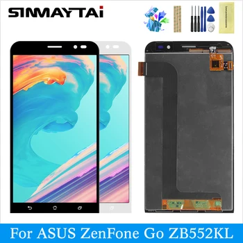 

ZB552KL LCD For Asus Zenfone GO ZB552KL X007D display Matrix Touch Screen Digitizer Assembly Replacement ZB500KL LCD with frame