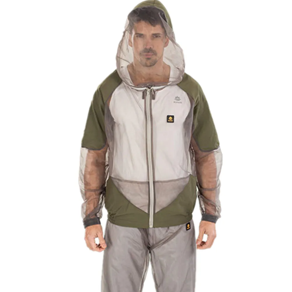 Outdoor Fishing Anti Mosquito Clothes Portable Lightweight High Density Net Yarn Breathable Mesh Fishing Shirts Fishing Clothes 