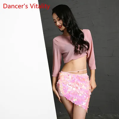 Весна и лето года сегмент одежды для танцев живота восточный танец костюм 4 цвета - Цвет: Розовый