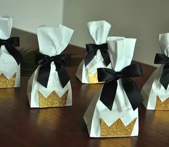 

glitter Wild One Birthday Baby Shower Favor popcorn Bags wedding party baptism Christening candy gift holders packs
