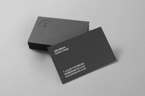 debossed business cards