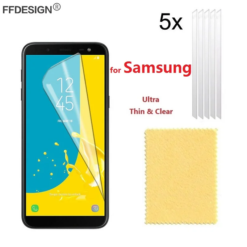 

5x Anti Scratch Protective Film Screen Protector for Samsung Galaxy J4 J6 Plus J8 2018 J3 J5 J7 2017 2016 Screen Protector Foil