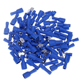 

50 Pair FDFD2-250 16-14AWG Male/Female Kit Insulated Spade Crimp Wire Cable Connector Terminal