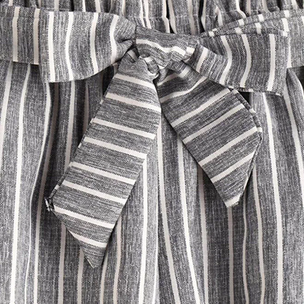 Шорты женские летние повседневные шорты в полоску с эластичным поясом шорты с широкими штанинами Spodenki Damskie