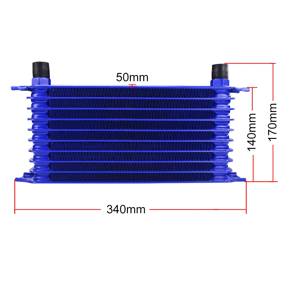 VR RACING-синий Универсальный 10ROW 10AN-10AN Универсальный Масляный радиатор двигателя трансмиссионного типа TRUST VR5110B