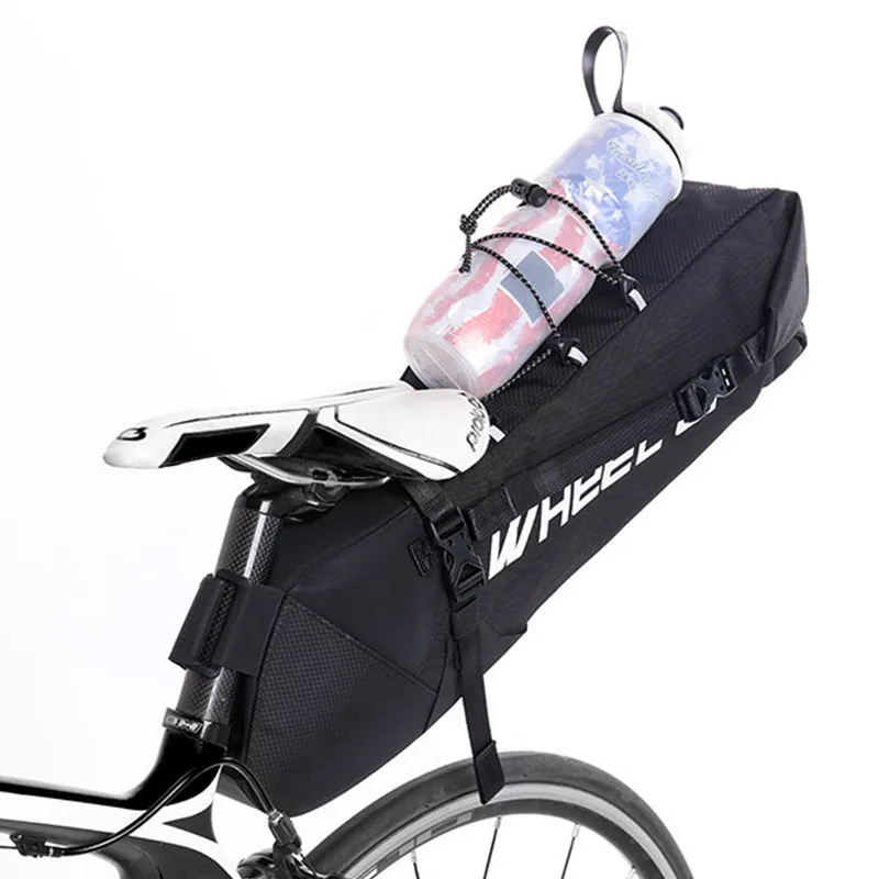 

10L Bicycle saddle bag for mtb road bike,large capacity long tail bag cycling riding rear seat bag bicycle accessories