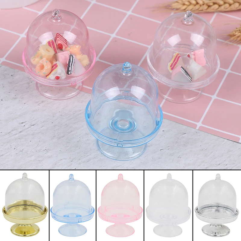 

1pc 3D Miniature Food DIY Craft For Dollhouse Mini Dessert Pan Cake Stand Fruit Tray Doll Kitchen Toys