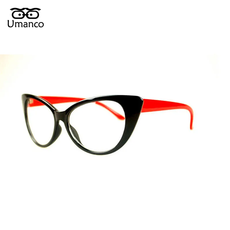 Umanco Cat Eye Крупногабаритные обычные очки для Для женщин Пластик Frame прозрачный Поликарбонат линзы очков уличной фотографии подарок - Цвет оправы: 05