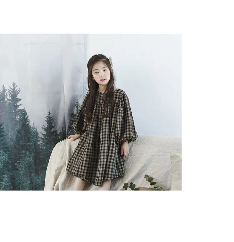 school cotton ruffles plaid princess dress for girls kids clothes autumn 2017 lantern sleeve dress for girl children clothing 4 5 6 7 8 9 10 11 12 13 14 15 years little big teenage girls autumn dress for kids girls 2017 (11)