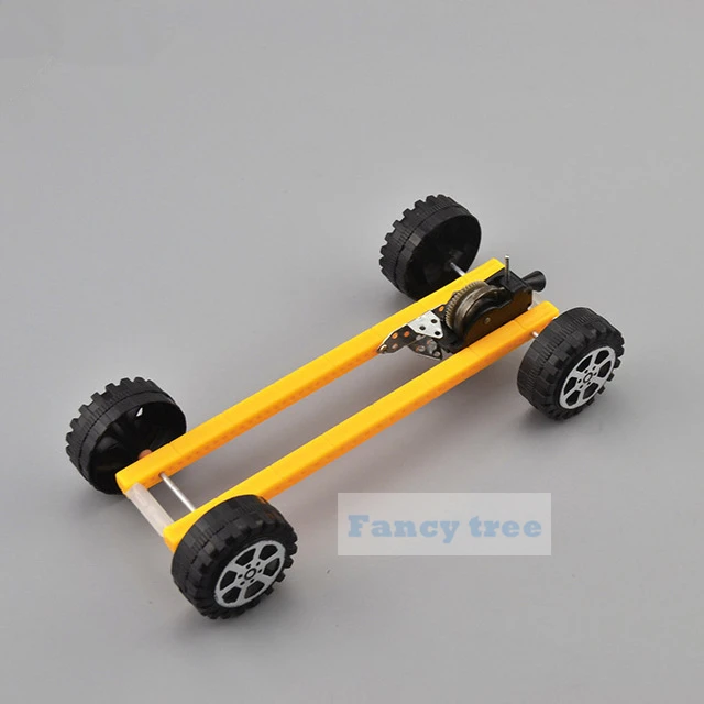 Diy Pull Car Toys Science игрушки для экспериментов модель изготовление аксессуаров изобретение научная модель для студентов наборы chid подарок