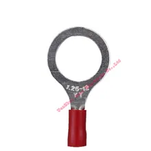 1000pcs RV series Ring insulated terminal cable Crimp Terminal Cable Wire Connector 0.5~1.5mm2 AWG 22-16 RV ring terminal 1000 pcs e7508 tube pre insulating terminal insulated cable wire connector crimp terminal type tg jt awg 20 e