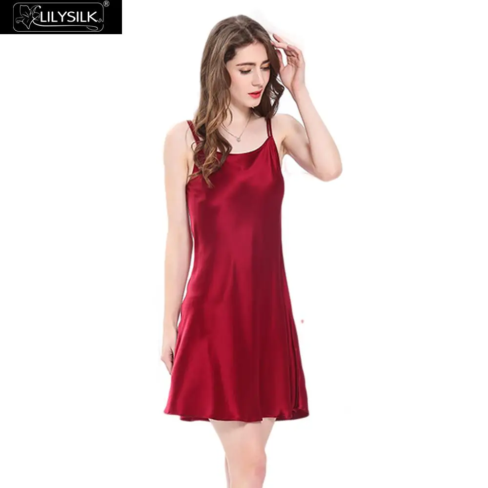 Ночная сорочка LilySilk 100 женская ночная рубашка одежда для сна девочек Mini 16 momme с