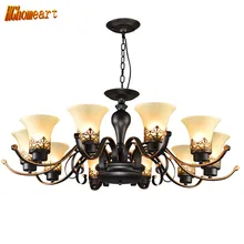 HGhomeart люстра американский ресторан огни Европейский Стиль Спальня потолочный светильник ретро гостиная люстра Отель огни
