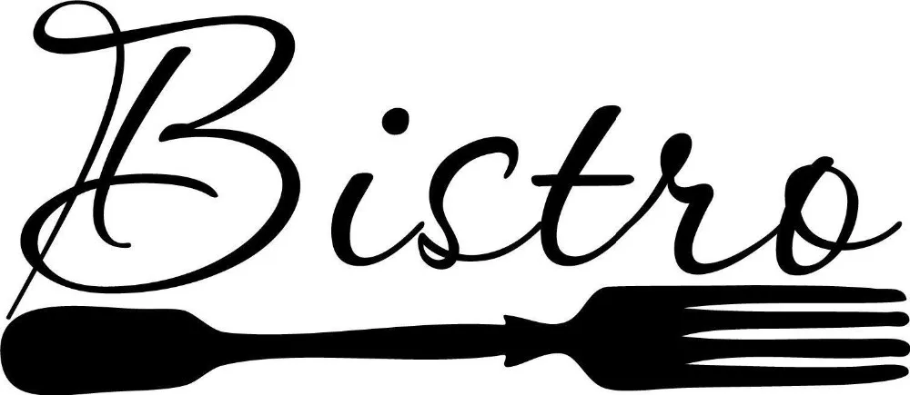 D231-BISTRO-Kitchen-Dining-Fork-Wall-Art-Decal-Quote-Words-Lettering-Decor-Sticker