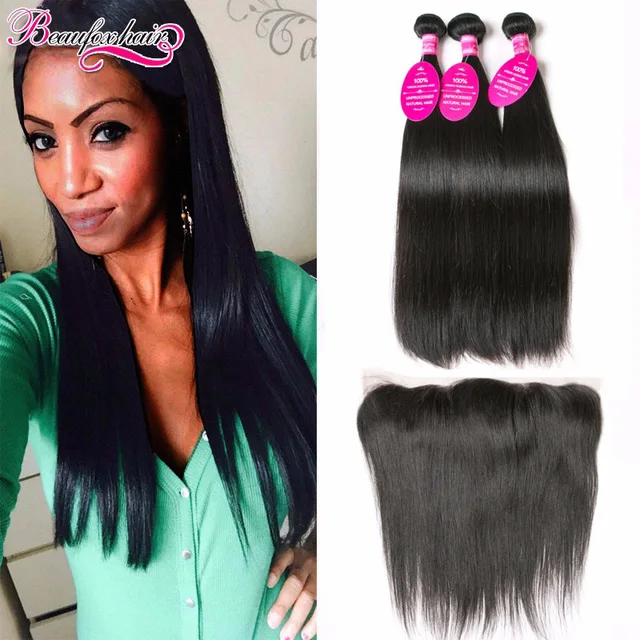 Lace Frontal Closure With Bundles Straight Virgin Hair Bundle