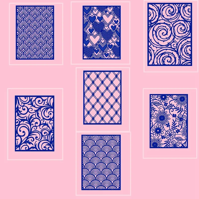 

Rectangle Swirls Heart Hollow Mixed Shape Metal Cutting Dies Stencils For DIY Scrapbooking Decorative Embossing Suit Paper Cards
