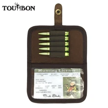 Tourbon Охотничьи аксессуары патроны для винтовки держатель кошелек патроны чехол Холст Перевозчик охотничья Лицензия для стрельбы