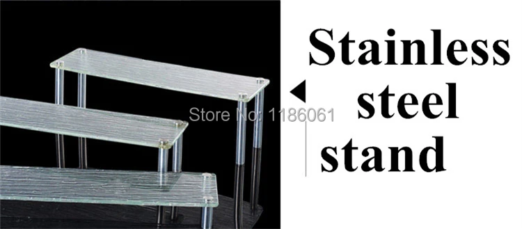 Three Tier Acrylic Wedding Cake Plastic Stainless Buffet Cupcake Party Stand for Bread Shelf Holder Display Bolo Prateleira