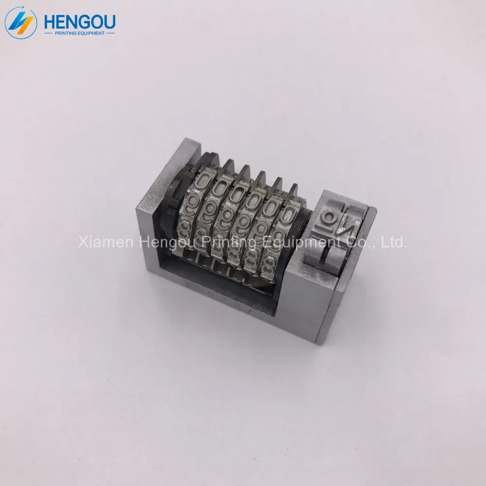 

1 Piece 6 digits 4x8 backward full steel numbering machine Gothic Font jump mode 543210 numerator 6 digits
