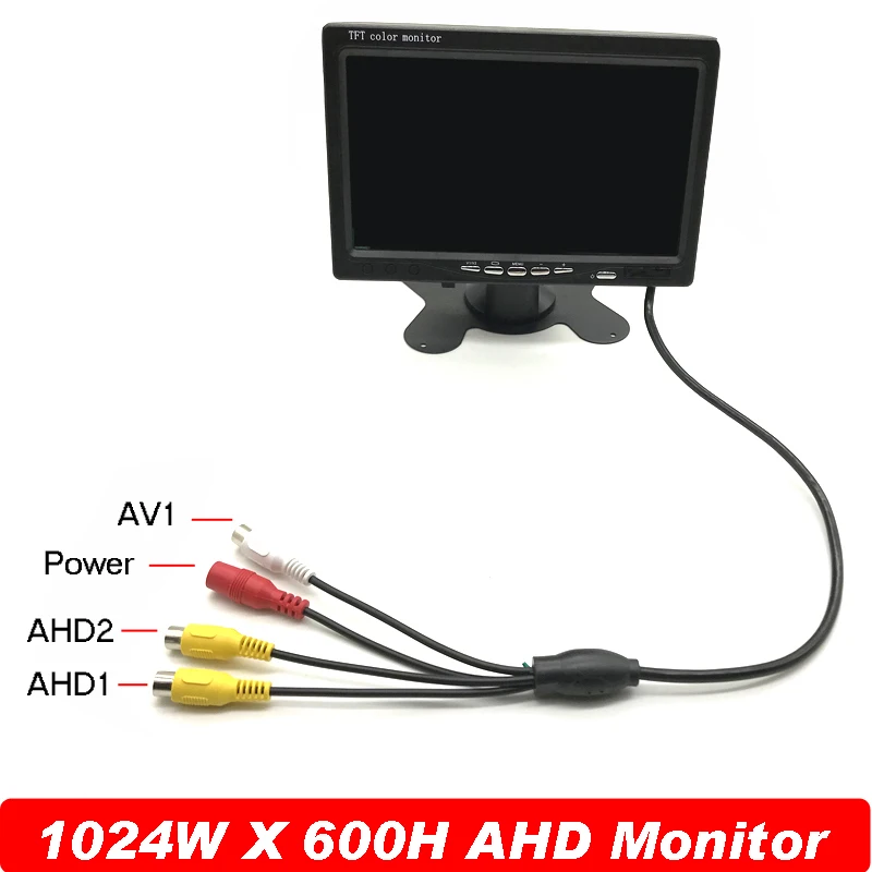  Mini Digital 1024*600 7 Inchs LCD Test Monitor CCTV Surveillance Camera AHD Analog 3 in 1 Security  - 32873600326