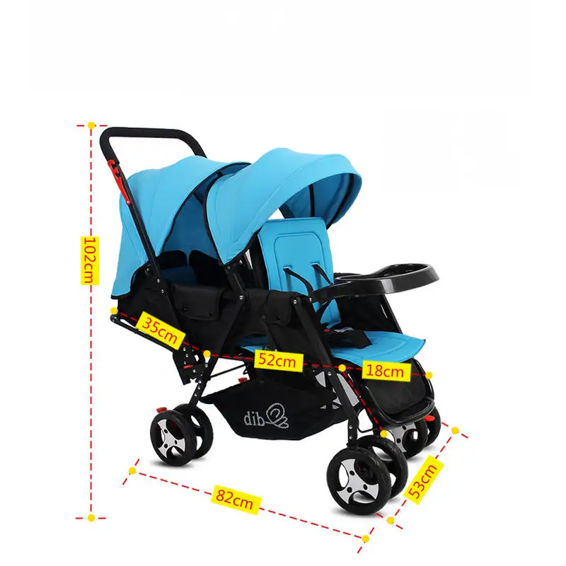 Легкий 9,6 кг двойная коляска костюм для 2 детей, сложенные близнецы коляска с регулируемым сиденьем, фиолетовая двойная коляска может сидеть